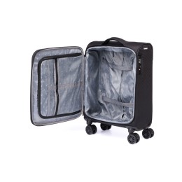 Чемодан TORBER СЕЙД, чёрный, нейлон 600D, 36,5 х 19 х 54 см, 32 л