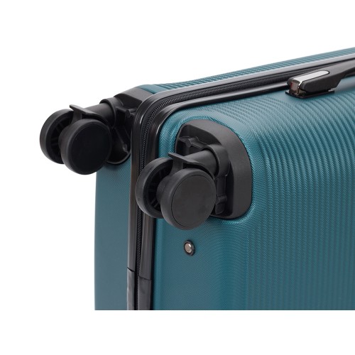 Чемодан TORBER ОНЕГА, зелёный, ABS-пластик, 59,5 х 39,5 х 24 см, 46 л