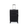 Чемодан TORBER НЕРО, чёрный, переработанный ПЭТ, 48 х 28 х 79 см, 90 л