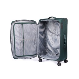 Чемодан TORBER СЕЙД, тёмно-зелёный, нейлон 600D, 48 х 26,5 х 78 см, 85 л