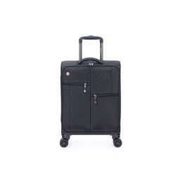 Чемодан TORBER СЕЙД, чёрный, нейлон 600D, 36,5 х 19 х 54 см, 32 л