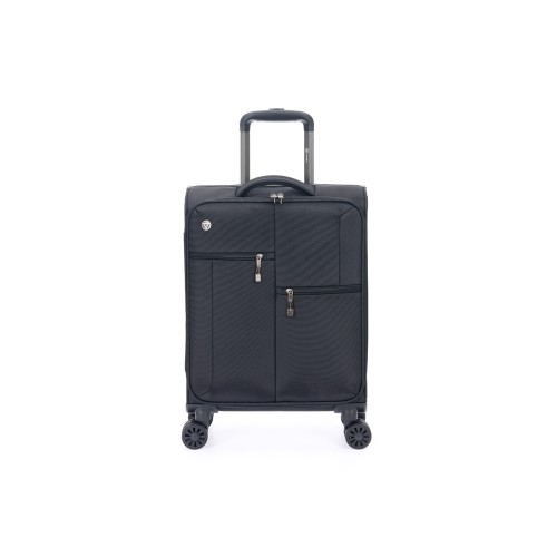 Чемодан TORBER СЕЙД, чёрный, нейлон 600D, 36,5 х 19 х 54 см, 32 л