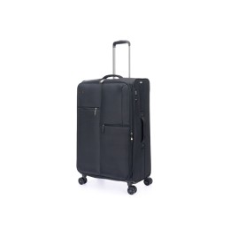 Чемодан TORBER СЕЙД, чёрный, нейлон 600D, 48 х 26.5 х 78 см, 85 л