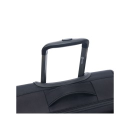 Чемодан TORBER БРОСНО, чёрный, нейлон 600D, 36,5 х 20 х 54 см, 32 л