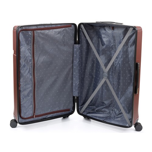 Чемодан TORBER ОНЕГА, бордовый, ABS-пластик, 69,5 х 46 х 26 см, 69 л