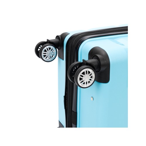 Чемодан TORBER В Отпуск, бирюзовый, полипропилен, 40,5 х 25 х 62,5 см, 55 л