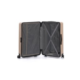 Чемодан TORBER ЭЛЬТОН, песочный, ABS-пластик, 47 х 29 х 78 см, 96 л