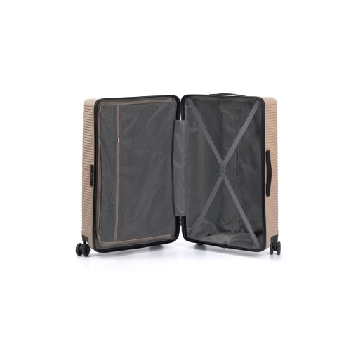 Чемодан TORBER ЭЛЬТОН, песочный, ABS-пластик, 47 х 29 х 78 см, 96 л