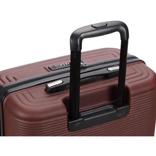 Чемодан TORBER ОНЕГА, бордовый, ABS-пластик, 79,5 х 51 х 29 см, 103 л