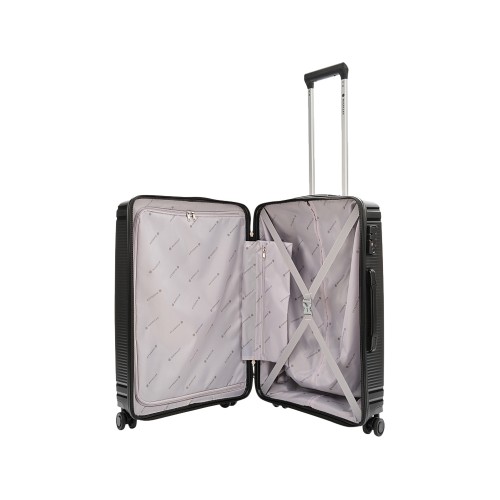 Чемодан 4-х колесный, Magellan, TRINIDAD, 70л, черный металлик