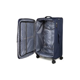 Чемодан TORBER БРОСНО, синий, нейлон 600D, 48 х 30 х 78 см, 85 л