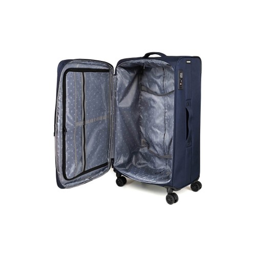 Чемодан TORBER БРОСНО, синий, нейлон 600D, 48 х 30 х 78 см, 85 л