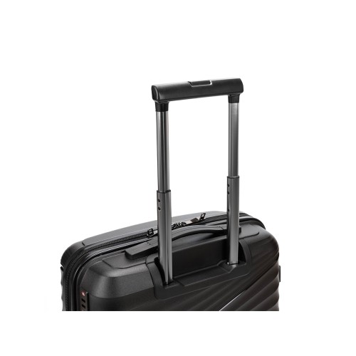 Чемодан TORBER НЕВО, чёрный, полипропилен, 40 х 25 х 55 см, 32 л