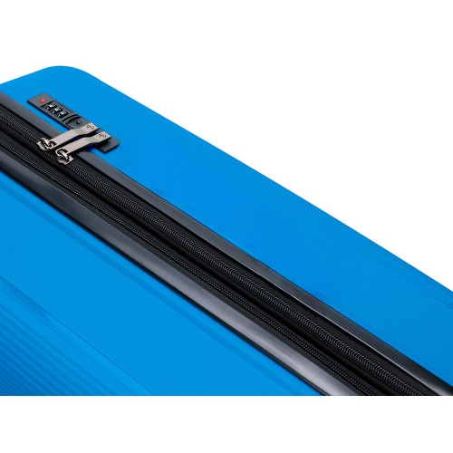 Чемодан TORBER В Отпуск, ярко-синий, полипропилен, 55 х 36 х 21,5 см, 37 л