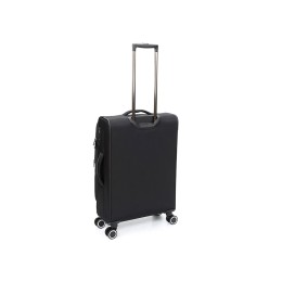 Чемодан TORBER НЕРО, чёрный, переработанный ПЭТ, 44 х 25 х 67 см, 63 л