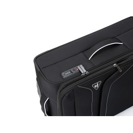 Чемодан TORBER НЕРО, чёрный, переработанный ПЭТ, 44 х 25 х 67 см, 63 л