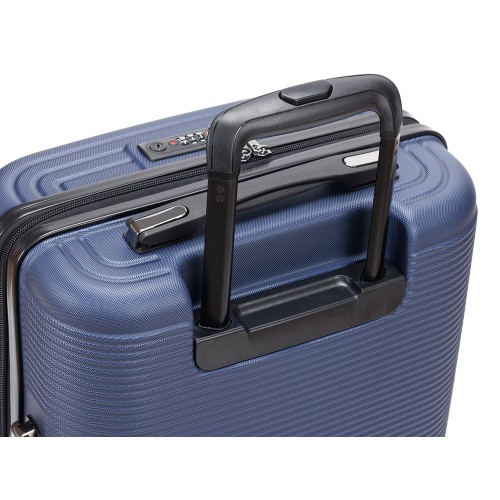 Чемодан TORBER ОНЕГА, синий, ABS-пластик, 59,5 х 39,5 х 24 см, 46 л