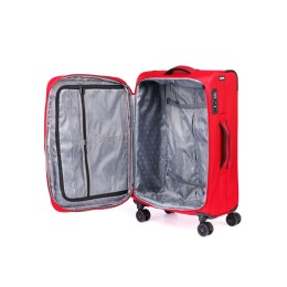 Чемодан TORBER БРОСНО, красный, нейлон 600D, 43,5 х 26 х 68 см, 56 л