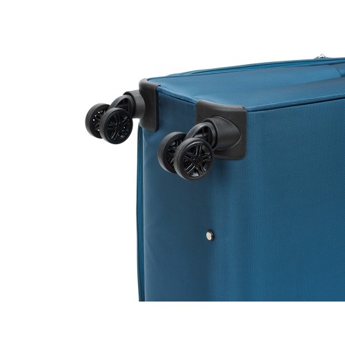 Чемодан TORBER ВИВИ, синий, полиэстер, 48 х 28 х 78 см, 89 л