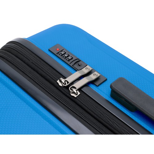 Чемодан TORBER В Отпуск, ярко-синий, полипропилен, 65,5 х 43,5 х 26 см, 62 л