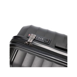 Чемодан TORBER НЕВО, чёрный, полипропилен, 45 х 26 х 66 см, 66 л
