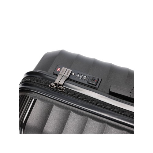 Чемодан TORBER НЕВО, чёрный, полипропилен, 45 х 26 х 66 см, 66 л