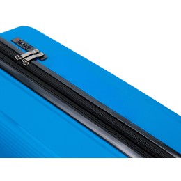 Чемодан TORBER В Отпуск, ярко-синий, полипропилен, 55 х 36 х 21,5 см, 37 л