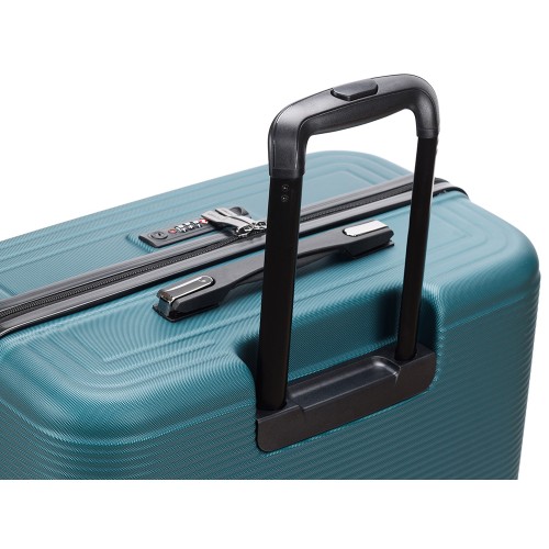 Чемодан TORBER ОНЕГА, зелёный, ABS-пластик, 79,5 х 51 х 29 см, 103 л