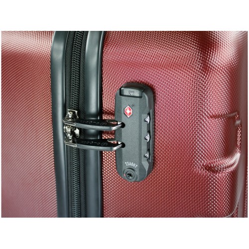 Чемодан для ручной клади BUGATTI ГАЛАТЕЯ | GALATEA, бордовый, поликарбонат / АБС-пластик, 36,5х24,5х56 см, 38 л