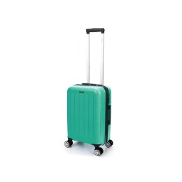 Чемодан TORBER В Отпуск, ярко-бирюзовый, полипропилен, 55 х 36 х 21,5 см, 37 л