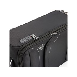 Чемодан TORBER НЕРО, чёрный, переработанный ПЭТ, 40 х 20 х 55 см, 37 л