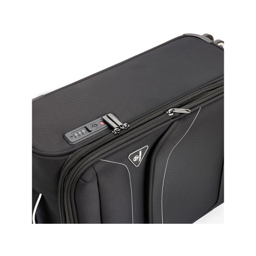 Чемодан TORBER НЕРО, чёрный, переработанный ПЭТ, 40 х 20 х 55 см, 37 л