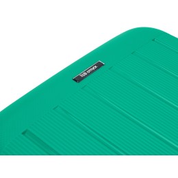 Чемодан TORBER В Отпуск, ярко-бирюзовый, полипропилен, 55 х 36 х 21,5 см, 37 л