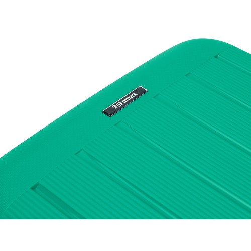 Чемодан TORBER В Отпуск, ярко-бирюзовый, полипропилен, 55 х 36 х 21,5 см, 37 л