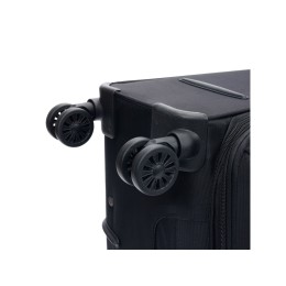 Чемодан TORBER СЕЙД, чёрный, нейлон 600D, 48 х 26.5 х 78 см, 85 л