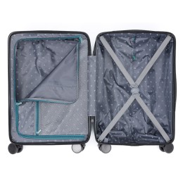 Чемодан TORBER ОНЕГА, зелёный, ABS-пластик, 59,5 х 39,5 х 24 см, 46 л