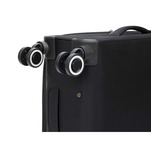 Чемодан TORBER НЕРО, чёрный, переработанный ПЭТ, 44 х 25 х 67 см, 63 л