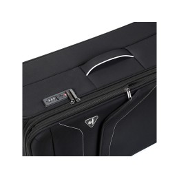 Чемодан TORBER НЕРО, чёрный, переработанный ПЭТ, 48 х 28 х 79 см, 90 л
