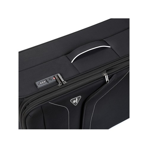 Чемодан TORBER НЕРО, чёрный, переработанный ПЭТ, 48 х 28 х 79 см, 90 л