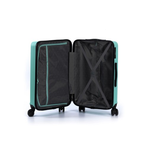 Чемодан TORBER КАСПИЙ, светло-зелёный, ABS-пластик, 43 х 26 х 68 см, 64 л