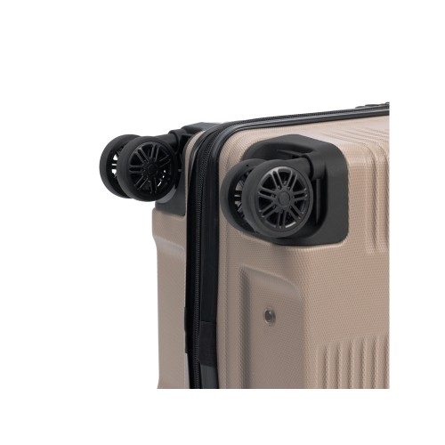 Чемодан TORBER ЭЛЬТОН, песочный, ABS-пластик, 38 х 24 х 54 см, 35 л