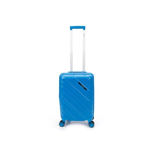 Чемодан TORBER В Отпуск, синий, полипропилен, 36 х 21,5 х 55 см, 38 л