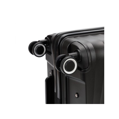 Чемодан TORBER НЕВО, чёрный, полипропилен, 45 х 26 х 66 см, 66 л