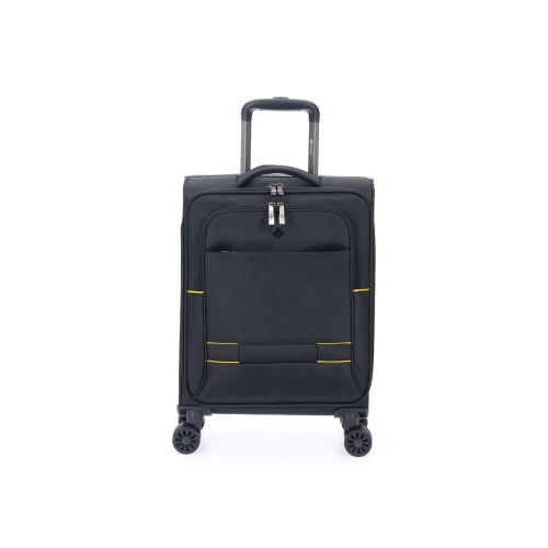 Чемодан TORBER БРОСНО, чёрный, нейлон 600D, 36,5 х 20 х 54 см, 32 л