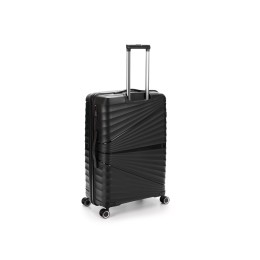Чемодан TORBER НЕВО, чёрный, полипропилен, 49 х 28 х 76 см, 95 л