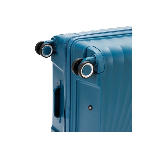 Чемодан TORBER НЕВО, синий, полипропилен, 45 х 26 х 66 см, 66 л