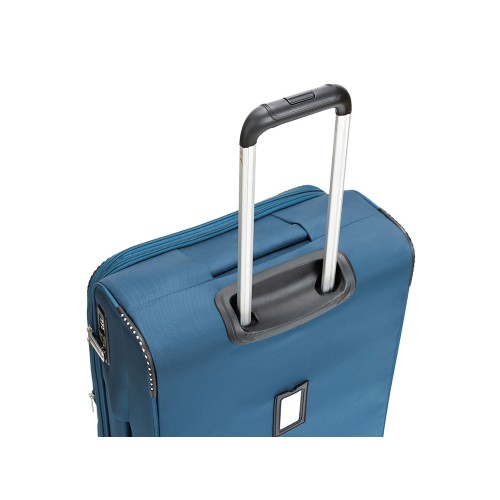 Чемодан TORBER ВИВИ, синий, полиэстер, 44 х 25 х 67 см, 63 л