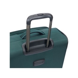 Чемодан TORBER СЕЙД, тёмно-зелёный, нейлон 600D, 48 х 26,5 х 78 см, 85 л