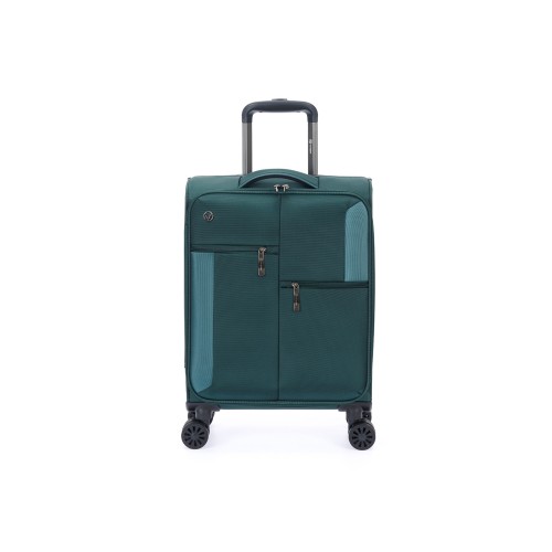 Чемодан TORBER СЕЙД, тёмно-зелёный, нейлон 600D, 36,5 х 19 х 54 см, 32 л