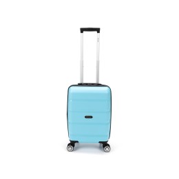 Чемодан TORBER В Отпуск, бирюзовый, полипропилен, 33 х 22 х 53 см, 35 л